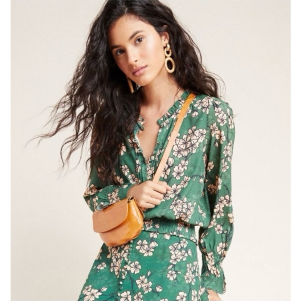Kachel X Anthropologie Tristan Topin Green Motif Size 4